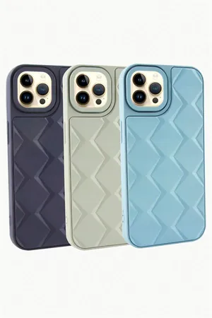 iPhone 12 Pro Prizma Desenli Lüx Liza Kılıf - Gri