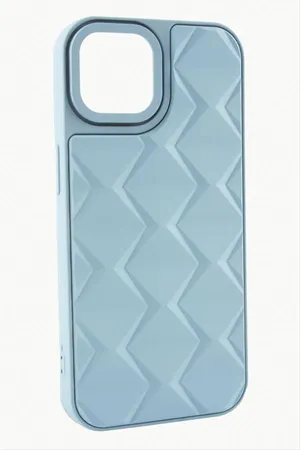 iPhone 12 Pro Prizma Desenli Lüx Liza Kılıf - Açık Mavi