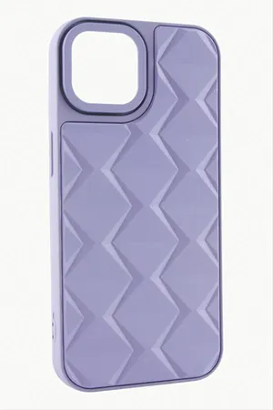iPhone 14 Pro Prizma Desenli Lüx Liza Kılıf - Lila