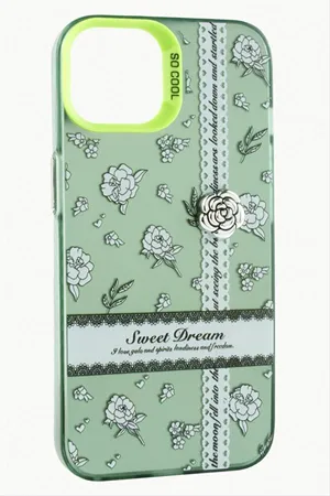 iPhone 11 Gül Lüx Sweet Silikon Kılıf - Yeşil