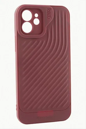 iPhone 11 6.1 Çizgili Lüx Gear Silikon Kılıf - Bordo
