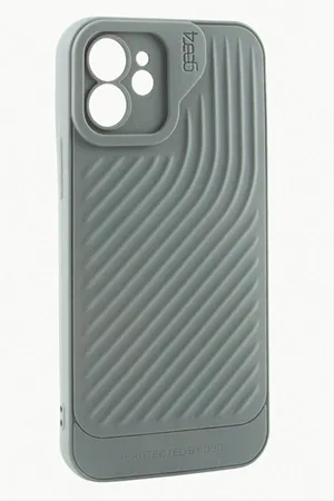 iPhone 11 6.1 Çizgili Lüx Gear Silikon Kılıf - Gri