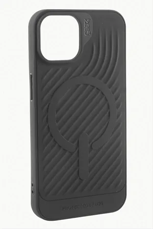 iPhone 12 6.1 Lüx Magsaff Gear Silikon Kılıf - Siyah