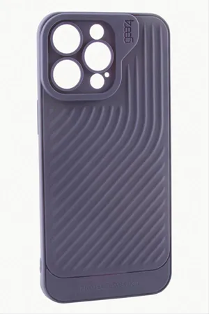 iPhone 14 Pro Max Çizgili Lüx Gear Silikon Kılıf - Mor