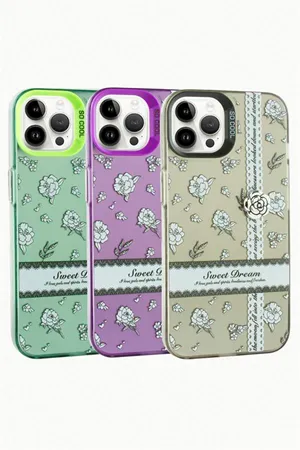 iPhone 14 Pro Max Gül Lüx Sweet Silikon Kılıf - Mor