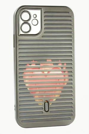 iPhone 11 Desenli Lüx Silikon Kılıf - Siyah