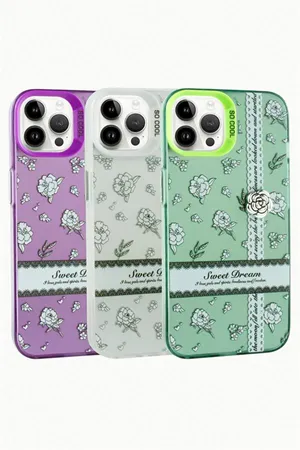iPhone 12 / 12 Pro Gül Lüx Sweet Silikon Kılıf - Mor