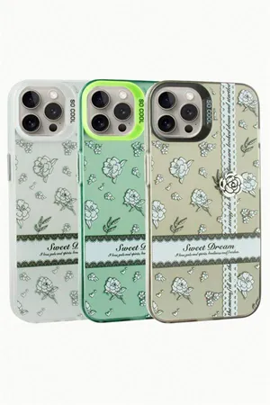 iPhone 15 Pro Max Gül Lüx Sweet Silikon Kılıf - Gri