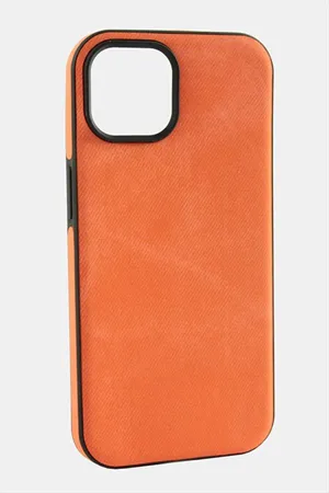 iPhone 14 Pro Max Nubuk Lüx Velvet Silikon Kılıf - Turuncu