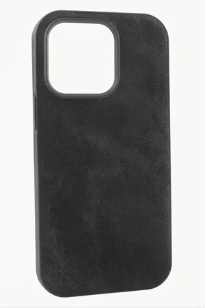 iPhone 12/12 Pro Nubuk Lüx Velvet Silikon Kılıf - Siyah