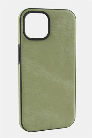 iPhone 12/12 Pro Nubuk Lüx Velvet Silikon Kılıf - Yeşil