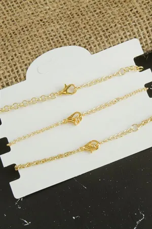3 Adet Papatya Trend Zincir Bileklik - Sarı
