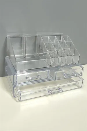 Black Stone 3 Çekmeceli Organizer Set - Şeffaf