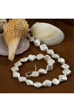 1,2 cm Kare İnci - Beyaz