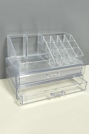 Black Stone 2 Çekmeceli Organizer Set - Şeffaf
