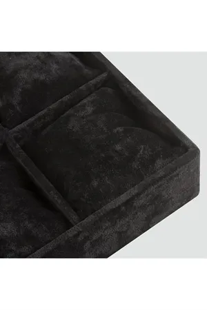 6'lı Anfora Kumaş Yastıklı Tabla - Kahverengi