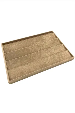 Yatay Anfora Kumaş Küpelik 24*34 cm - Açık Kahverengi