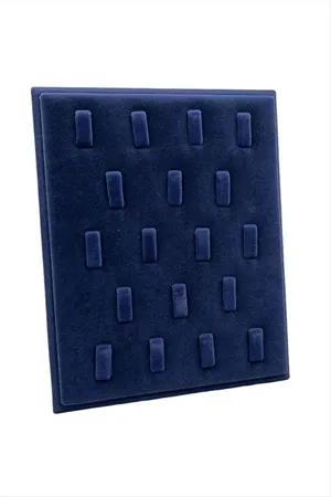 18 Tırnaklı Ayaklı Anfora Kumaş Yüzük Standı 17*20 cm - Lacivert