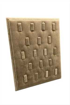 18 Tırnaklı Ayaklı Anfora Kumaş Yüzük Standı 17*20 cm - Açık Kahverengi