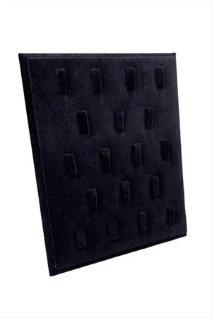 18 Tırnaklı Ayaklı Anfora Kumaş Yüzük Standı 17*20 cm - Siyah