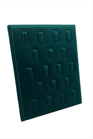 18 Tırnaklı Ayaklı Anfora Kumaş Yüzük Standı 17*20 cm - Yeşil