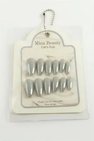 Mina Beauty Kedi Gözü Takma Tırnak - Bordo