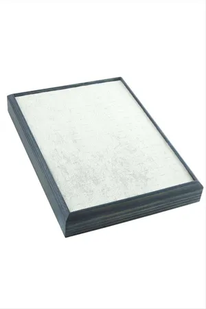 Ahşap Anfora Kumaş Piercing Küpelik 18*24 cm - Gri