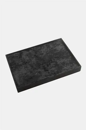 Dikey Anfora Kumaş Batırmalı Yüzük Tablası 17*23 - Siyah