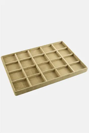 20 Bölmeli Anfora Tabla 24*34 cm - Açık Kahverengi