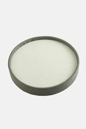 Yuvarlak Ahşap Deri Yüzüklük 20 cm - Gri