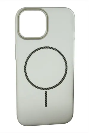 iPhone 12 Buzlu Magsaff Kapak Kılıf - Gri