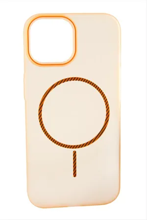 iPhone 11 Buzlu Magsaff Kapak Kılıf - Turuncu