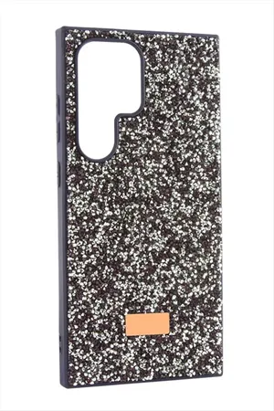 Samsung Galaxy S24 Ultra Taşlı Kapak Kılıf - Gümüş Rengi