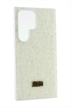 Samsung Galaxy S25 Ultra Taşlı Kapak Kılıf - Krem
