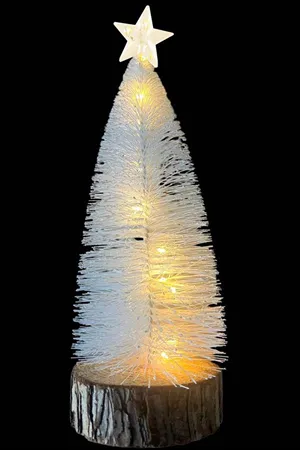 Işıklı Yılbaşı Çam Ağacı 30 cm - Beyaz