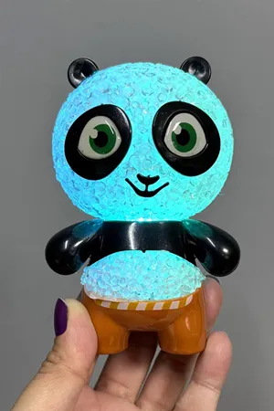 Panda Işıklı Biblo 12 cm - Beyaz