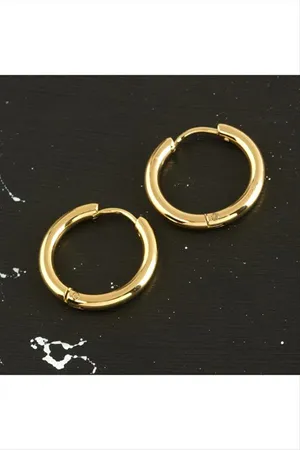 Çelik Halka Küpe 1,5 cm - Gümüş Rengi