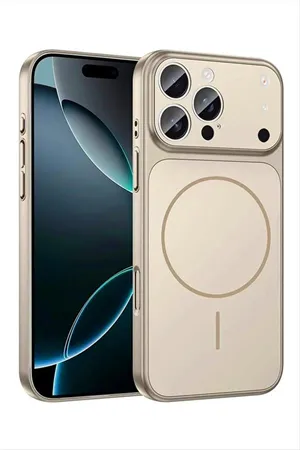 İphone 13 Pro Max Uyumlu 17 Pro Max Görünümlü Magsaff Kapak Kılıf - Gri