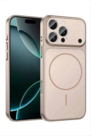 İphone 11 Uyumlu 17 Pro Max Görünümlü Magsaff Kapak Kılıf - Vizon