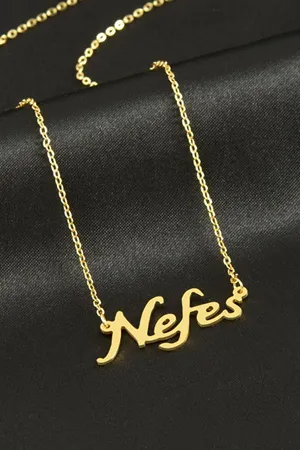Nefes İsimli Kolye - Sarı