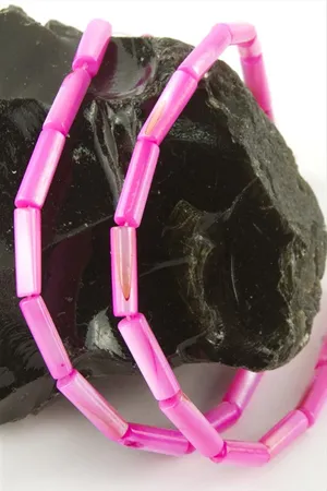 1,4 cm Boru Sedef Taşı - Pembe
