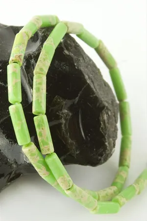 1,4 cm Boru Varisit Taşı - Yeşil