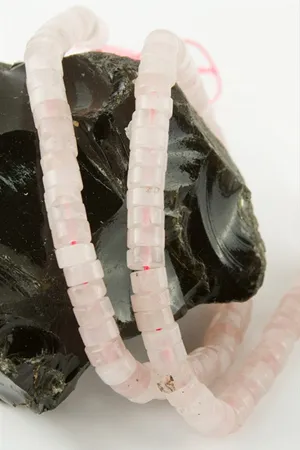 6 mm Disk Pembe Kuvars Taşı - Açık Pembe