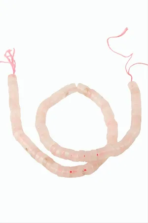 6 mm Disk Pembe Kuvars Taşı - Açık Pembe