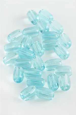 6*8 mm Oval Cam Boncuk 1 KG - Açık Mavi