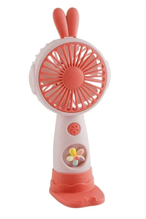 Çiçek Şarjlı El Fanı Vantilatör - Pembe