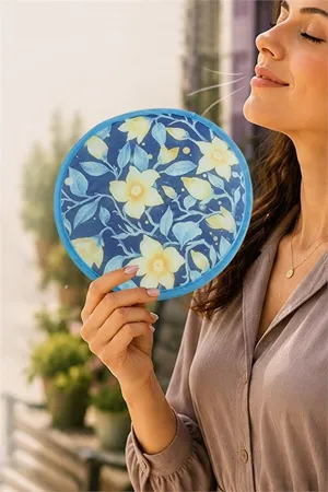 Kore Yelpaze 25 cm - Mavi