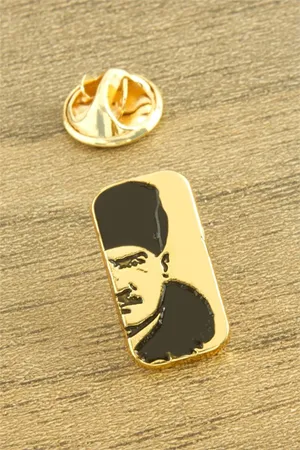 Atatürk Yaka Rozet - Sarı