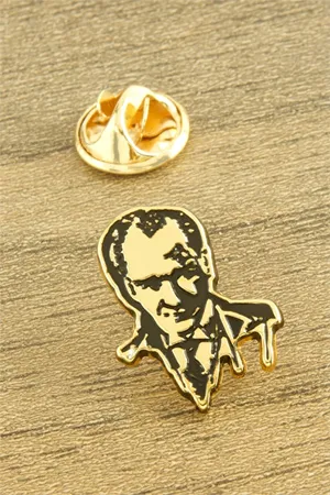 Atatürk Yaka Rozet - Sarı