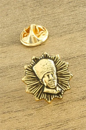 Atatürk Yaka Rozet - Sarı